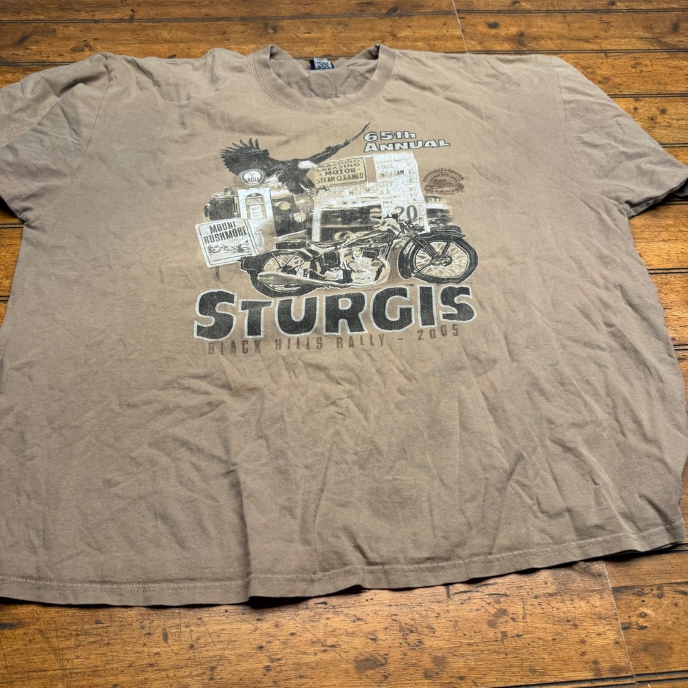 Sturgis Black Hills Rally 2005 T Shirt 65th Annual Motorcycle Eagle Men 3XL‎